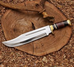 crocodile dundee bowie knife, high polish blade, camping knife, anniversary gift, hunting knife, birthday gift, gift for