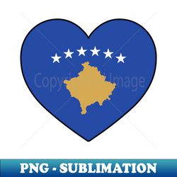 Heart - Kosovo - Aesthetic Sublimation Digital File - Perfect for Sublimation Mastery