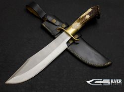 Inglorious Basterd's Replica Bowie Knife | Handmade D2 Steel Hunting Knife | Leather Sheath | Movie Knife | Gift for him