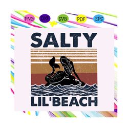 Salty Lil beach svg, vintage mermaid svg, mermaid lover svg, summer vacation, beach lovers svg, mermaid salty lil beach