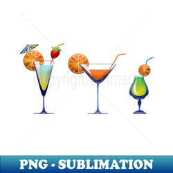 Summer Cocktail Drink - Elegant Sublimation PNG Download - Capture Imagination with Every Detail