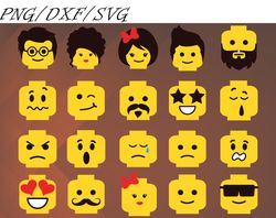Lego Head SVG, Bundles Lego SVG, PNG,DXF, PDF, JPG...