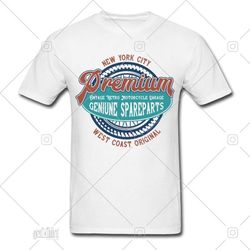 Motorcycle Retro Vintage Garage T-Shirt New York Biker Rider Spareparts Tee