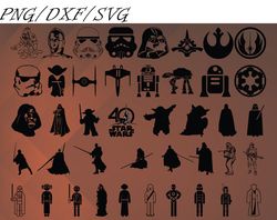 Star War Silhouette SVG, Bundles Star Wars SVG, PNG,DXF,...