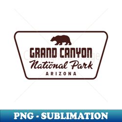 Grand Canyon National Park Bear Badge - Brown - Trendy Sublimation Digital Download - Defying the Norms
