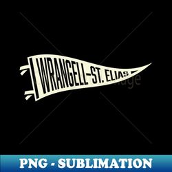 Wrangell-St Elias National Park Pennant - Tan - PNG Sublimation Digital Download - Unleash Your Creativity
