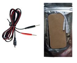 2 PCs Pin Electrode Pads with Connecting Cable for Any Model devices Denas PCM OR SCENAR