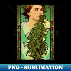 vintage cannabis beauty 13 - instant png sublimation download - vibrant and eye-catching typography