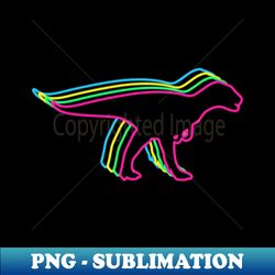 Carnotaurus 80s Neon - PNG Transparent Sublimation File - Stunning Sublimation Graphics