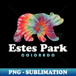 estes park colorado rocky mountains bear tie dye - exclusive sublimation digital file - fashionable and fearless