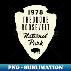 Theodore Roosevelt National Park Buffalo Arrowhead - Tan - Unique Sublimation PNG Download - Spice Up Your Sublimation Projects