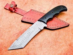 custom handmade Damascus steel hunting skinner knife micarta handle gift for him groomsmen gift wedding anniversary