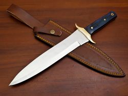 HAND MADE D2 STEEL BLADE BOWIE HUNTING CAMPING KNIFE/ PAKKA WOOD