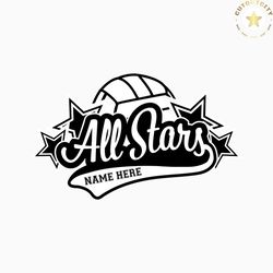 All Stars svg, volleyball Svg, template, emblem, volleyball team, cut file, shirt design svg, eps, cricut, silhouette
