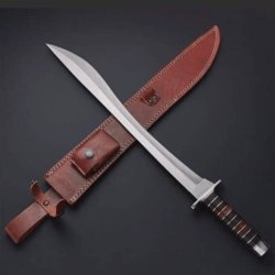 custom handmade carbon steel blade long kukri sword - hunting sword - camping