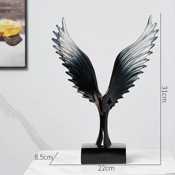 Wing Sculpture Ornaments Modern Home Decoration, Statue Abstract Art Crafts Living Room Decoration, eye caught object