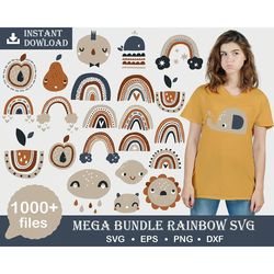 1000 Rainbow SVG, Rainbow PNG, Rainbow Clipart, Boho Rainbow Clipart, Rainbow Symbol, Rainbow Logo, Rainbow Silhouette