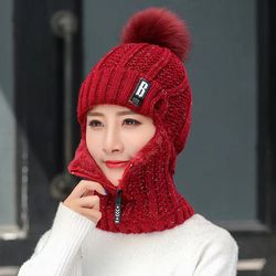 women wool knitted hat