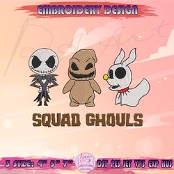 Squad Ghouls Embroidery Design, Horror Characters, Horror Movie Embroidery, Halloween Embroidery, Machine Embroidery Designs