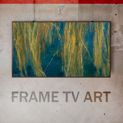 Samsung Frame TV Art Digital Download, Frame TV Art modern interior art, Frame TV willow branches, Frame TV expressive