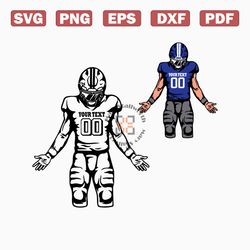 football player svg | customized football player svg | football svg | colored layers | football team | football name | f