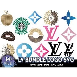 LV Logo Bundle SVG, Supreme Logo, Louis Vuitton Symbol, Loui
