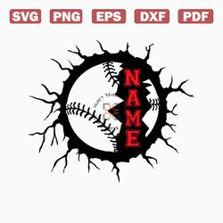 Baseball SVG, DiY Baseball Split Name Monogram Svg, Baseball Logo Svg,