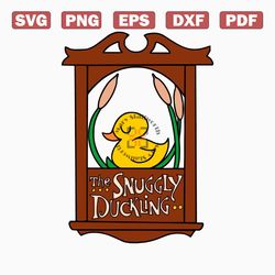 Snuggly duckling sign SVG, easy cut file for Cricut, Layered by colour