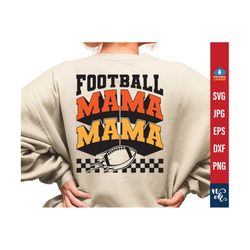 Football Mama svg, Football Mom svg, Football season shirt png, 3d Mama svg, Love football svg, Sublimation png, Retro football svg