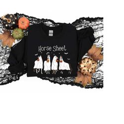 Horse Sheet Shirt, Halloween Horse Shirt, Halloween Horse Sweater, Horse Lover Shirt, Horse Girl Shirt, Halloween Gift,