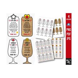 libbey glass can cup care pdf, tumbler care card png, cup care card png, starbucks care card, pdf, ready to print and cut png files