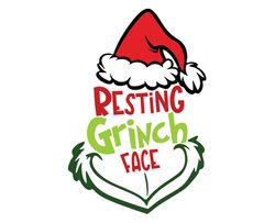 Grinch Christmas SVG, christmas svg, grinch svg, grinchy green svg, funny grinch svg, cute grinch svg, santa hat svg 202
