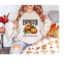 Farm Fresh Pumpkins Crewneck Sweatshirt, Pumpkin Truck Shirt, Farm Fresh Sweater, Fall Lovers Pullover, Autumn Gift, Pum