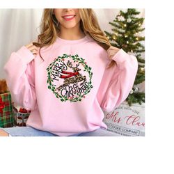Merry Christmas, Believe Shirt, Merry Bright Shirt, Christmas Deer Shirt, Christmas Gift, Christmas Animal Shirt, Christ