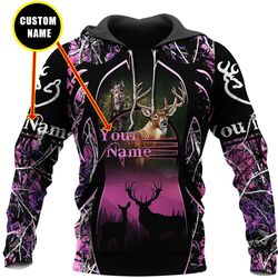 330THHHT-COUNTRY GIRL HUNTING CUSTOM NAME 3D OVER PRINTED HOODIE