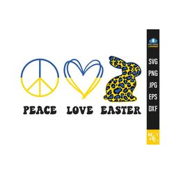 Happy Easter svg, Peace Love Easter svg, Easter SVG,Bunny svg, leopard skin svg, Rabbit svg, Doodle Rabbit Svg, Cricut svg, Kids easter svg