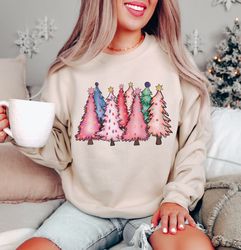 Pink Christmas Tree PNG, Christmas Shirt png, Merry Christmas png, Christmas Sublimation design