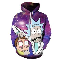 3D Rick and Morty Printed Hoodie Sweatshirt &8211 3D All Over Printed &8211 VF193