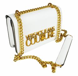 Clutch White With Golden Chain