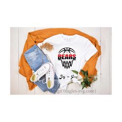 Bears Basketball Svg, Basketball Team Shirt Svg, Sports, Logo, Clipart, SVG Files, Silhouette Files, Cricut Files, Cutti