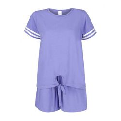 IFG Knitted Cotton Pajama Set, In Purple