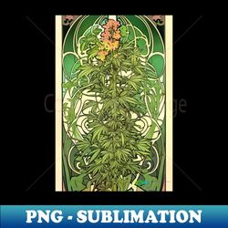 vintage cannabis dreams 9 - high-resolution png sublimation file - fashionable and fearless