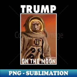 trump mugshot On the moon 2024 - Creative Sublimation PNG Download - Unleash Your Inner Rebellion