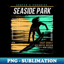 Retro Surfing Seaside Park New Jersey  Vintage Surfer Beach  Surfers Paradise - Stylish Sublimation Digital Download - Transform Your Sublimation Creations