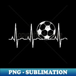 Soccer heartbeat - Retro PNG Sublimation Digital Download - Enhance Your Apparel with Stunning Detail