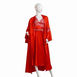Moon Girl Nighty 2-Piece Set, For Women In Red