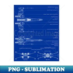 Rebel Fighter Blueprint - PNG Transparent Sublimation Design - Bold & Eye-catching