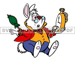 White Rabbit Svg, Alice in Wonderland Svg, Cartoon Customs SVG, EPS, PNG, DXF 111