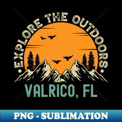 Valrico Florida - Explore The Outdoors - Valrico FL Vintage Sunset - Premium PNG Sublimation File - Perfect for Personalization