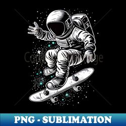 The Astronauts Cosmic Skateboard Adventure - PNG Sublimation Digital Download - Stunning Sublimation Graphics